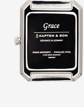 Orologio analogico 'Grace Silver Mesh' di Kapten & Son in argento