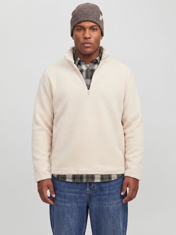 Jack & Jones Plus Sweater in Beige: front