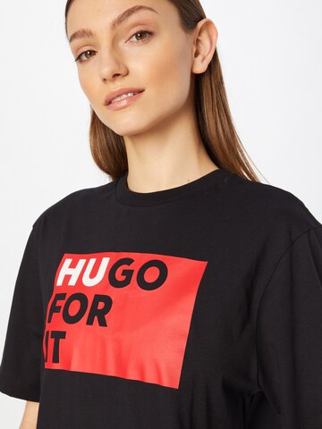 HUGO Red T-Shirt 'Dashire' in Schwarz