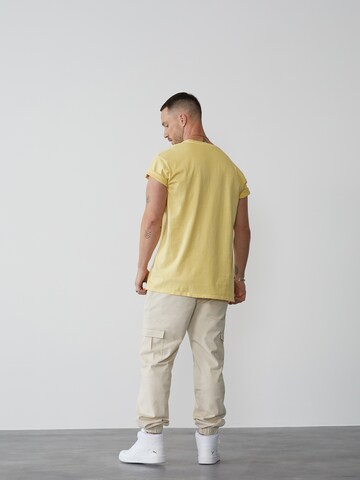DAN FOX APPAREL - Regular Fit Camisa 'Luke' em amarelo