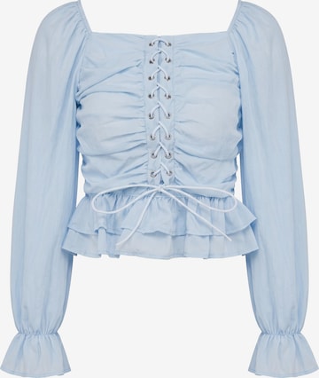 faina - Blusa en azul: frente