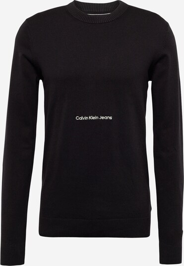 Calvin Klein Jeans Pull-over 'INSTITUTIONAL ESSENTIAL' en noir / blanc, Vue avec produit