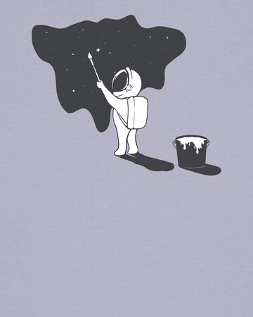 T-shirt ' Painting space ' Watapparel en violet
