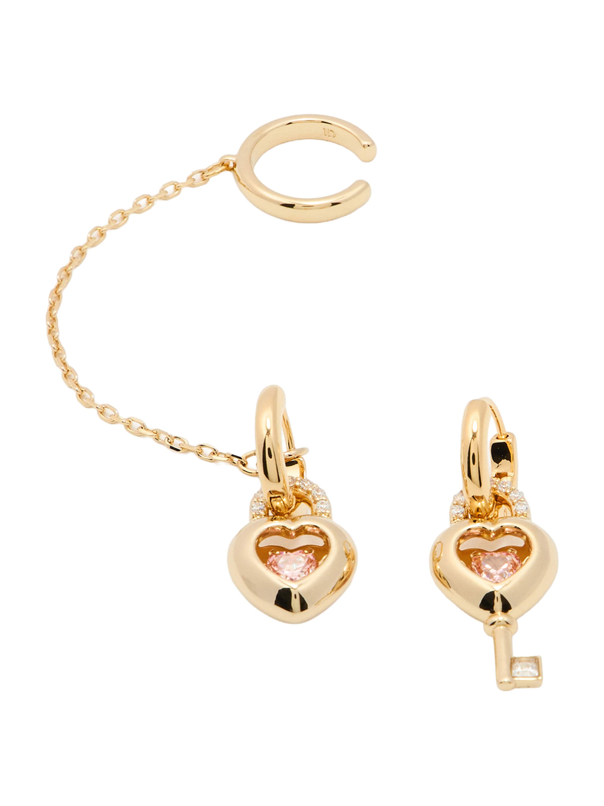 Swarovski Boucles d'oreilles en or / rose, Vue avec produit
