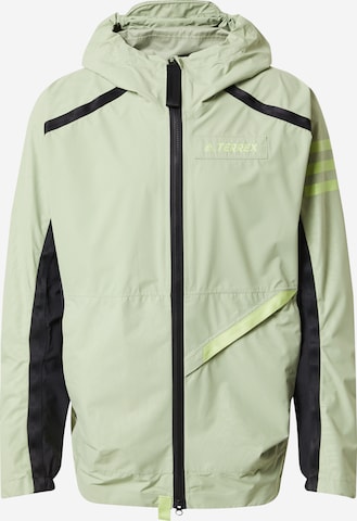 adidas TerrexOutdoor jakna 'Utilitas' - zelena boja: prednji dio