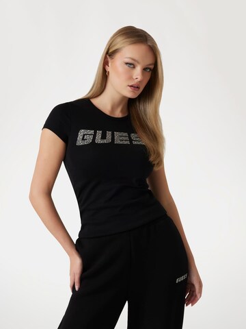 GUESS Sportshirt 'KIARA' in Schwarz: Vorderseite