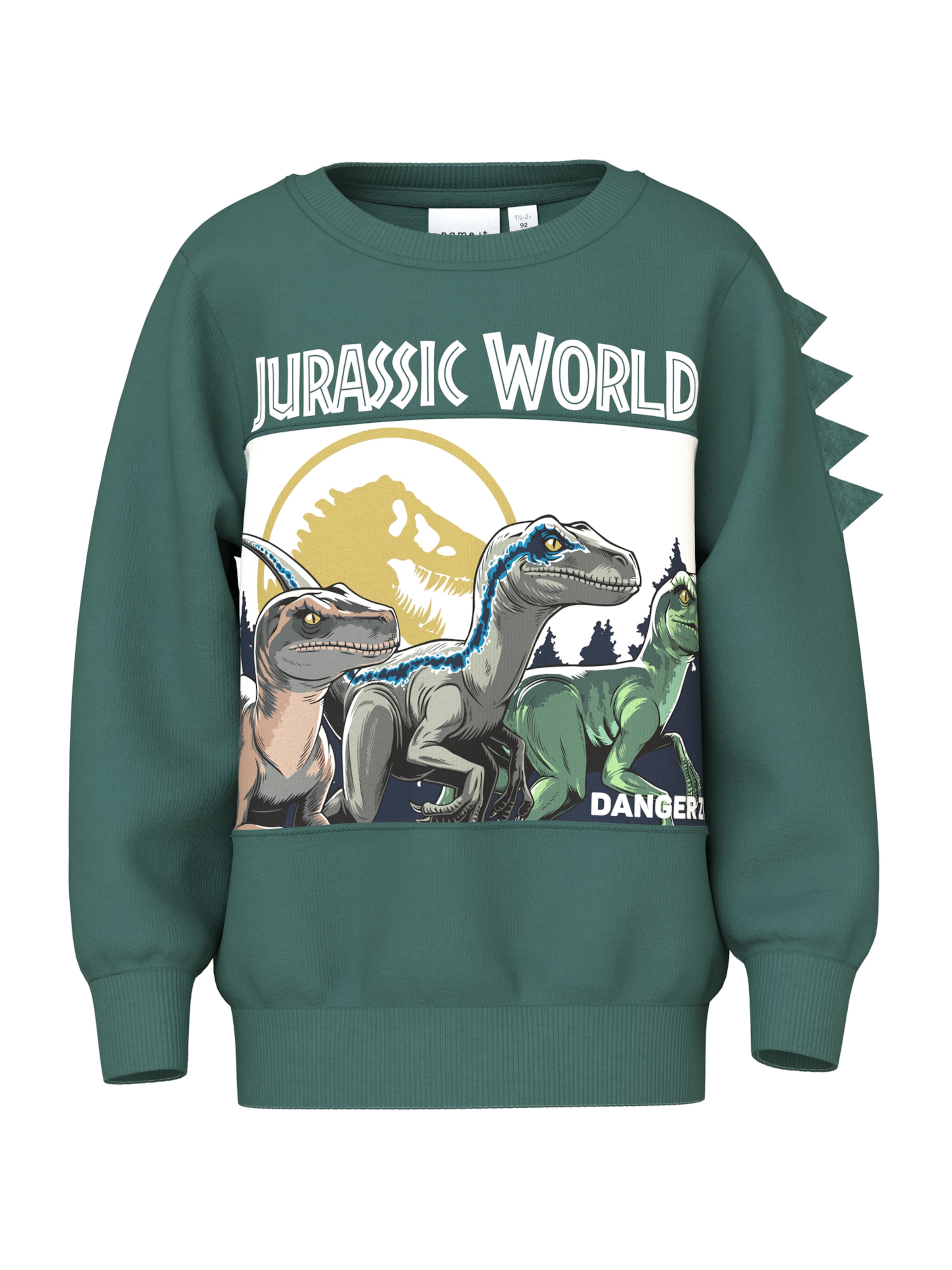 Felpa 'NMMOSWALD JURASSIC' di NAME IT in verde: frontale