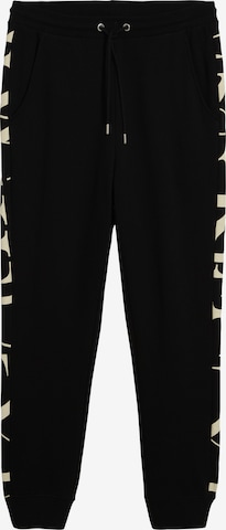 Tapered Pantaloni de la bonprix pe negru: față
