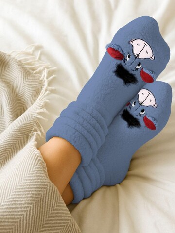 Disney Winnie Puuh Socken 'Hüttensocken I-Aah Esel'‌‌‌‌‌ in Blau