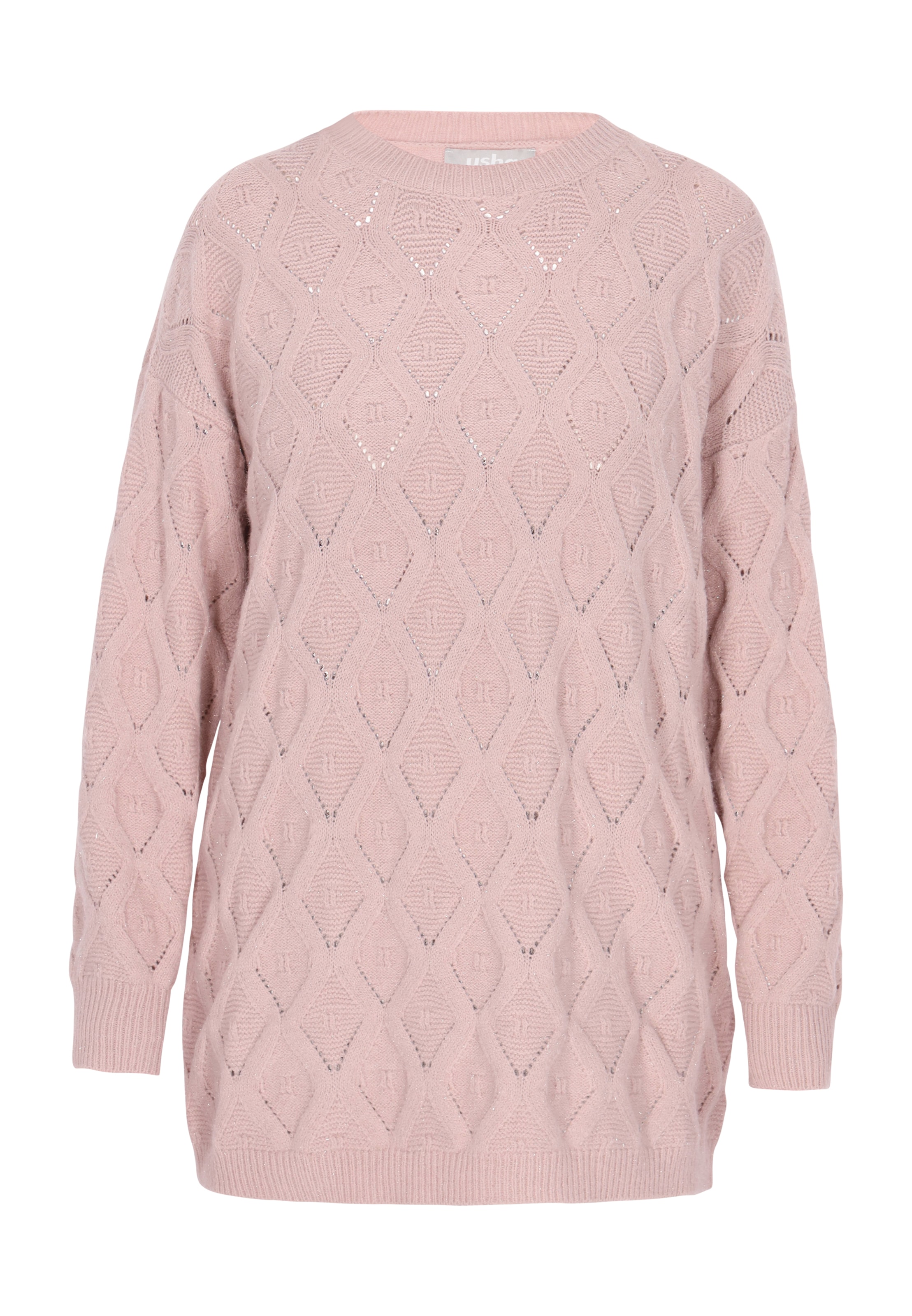 Usha Avara lõikega kampsun, värv roosa: eest vaates