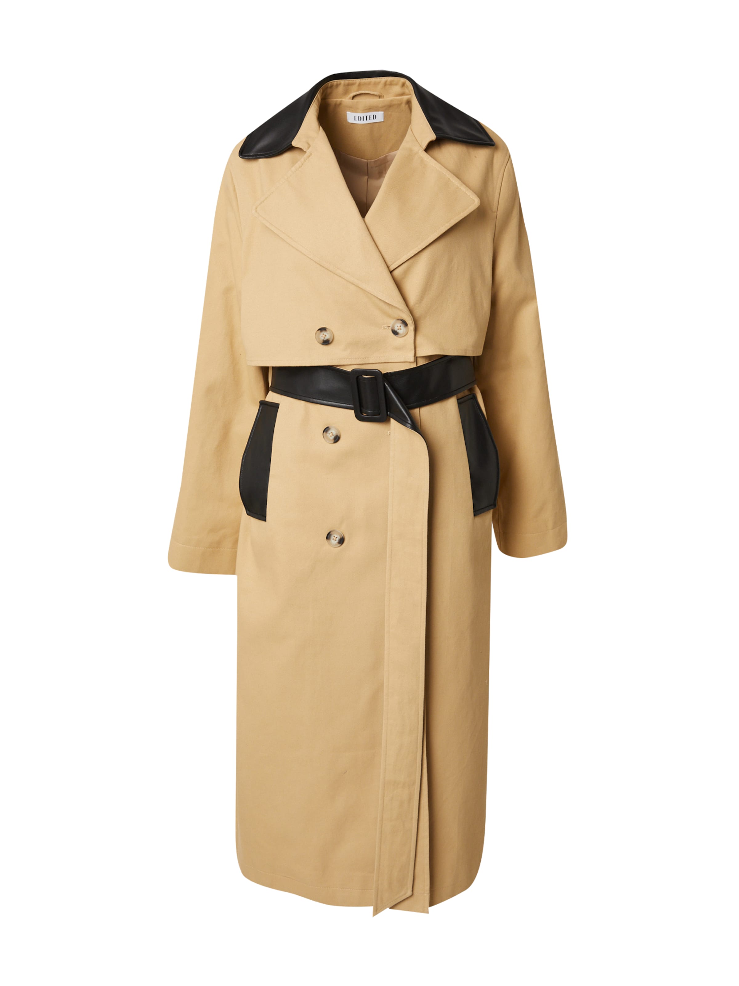 bēšs EDITED Starpsezonu mētelis 'Aiko': no priekšpuses