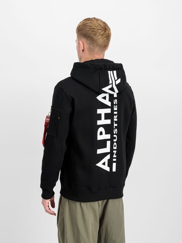 ALPHA INDUSTRIES Sweatshirt 'Backprint' in Black