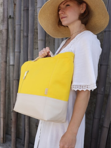 ZWEI Strandtasche 'FIORELLA FI200'‌‌‌‌‌ in Gelb: Vorderseite