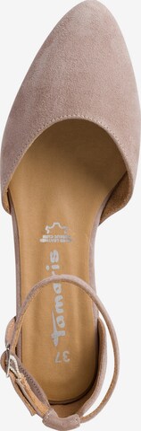 TAMARIS Ballerina met riempjes in Beige