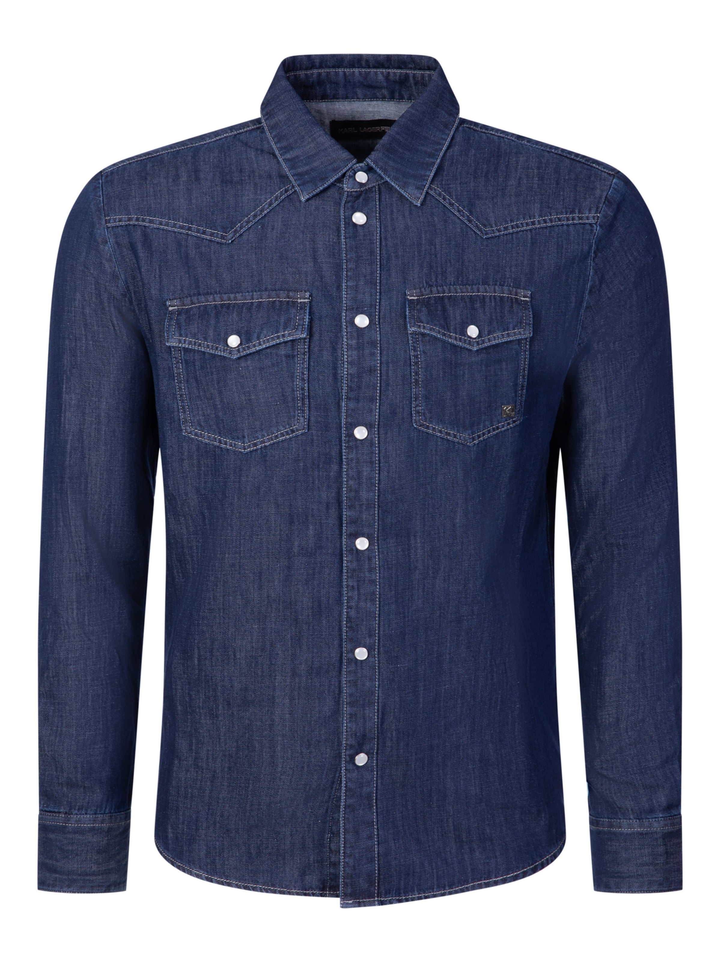 Karl Lagerfeld - Ajuste regular Camisa en azul: frente