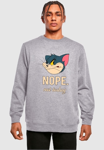 Sweat-shirt 'Tom and Jerry - Nope Not Today' ABSOLUTE CULT en gris : devant
