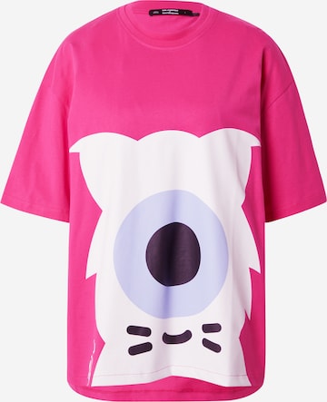 Karl Lagerfeld Shirt 'KLxDD' in Roze: voorkant