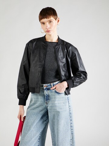 TOM TAILOR DENIM Between-season jacket in Black: front