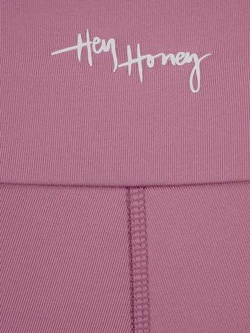 Hey Honey Skinny Sporthose in Pink