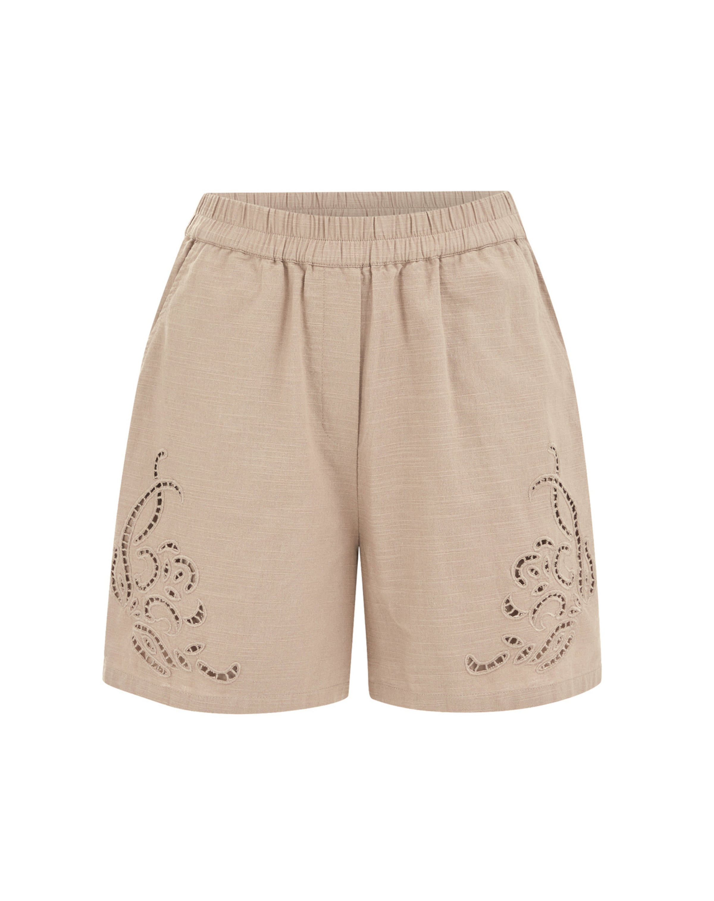 WE Fashion Pantalon en beige, Vue avec produit
