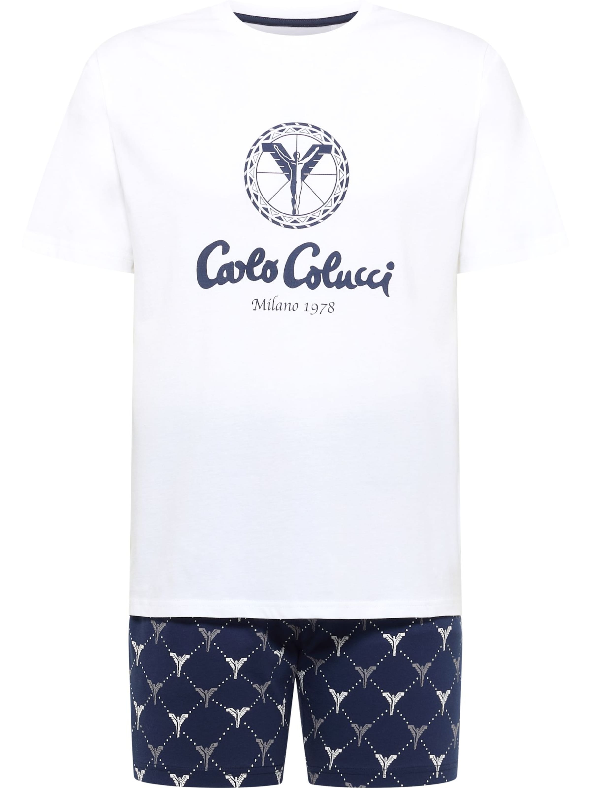 Carlo Colucci Pajama short ' Ferrazzin ' in Blue: front