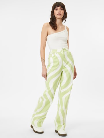 NA-KD Wide leg Jeans in Green