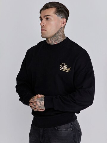 Felpa di SikSilk in nero: frontale
