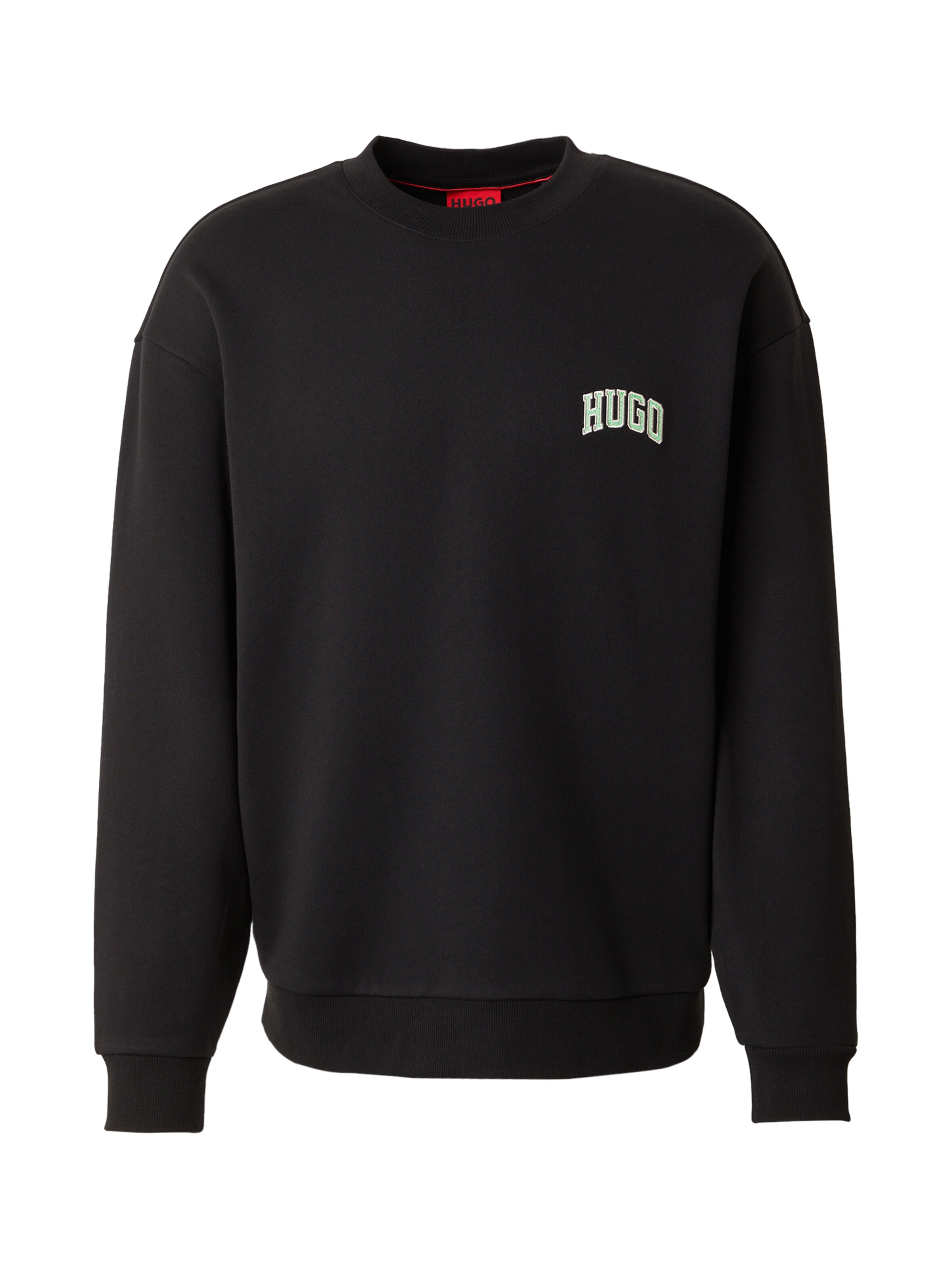HUGO Μπλούζα φούτερ 'Deakandlong' σε μαύρο: μπροστά