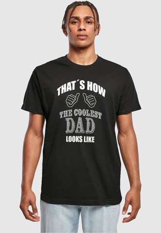Merchcode T-Shirt 'Coolest Dad' in Schwarz: Vorderseite