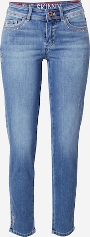 TAIFUN Skinny Jeans in Blauw: voorkant