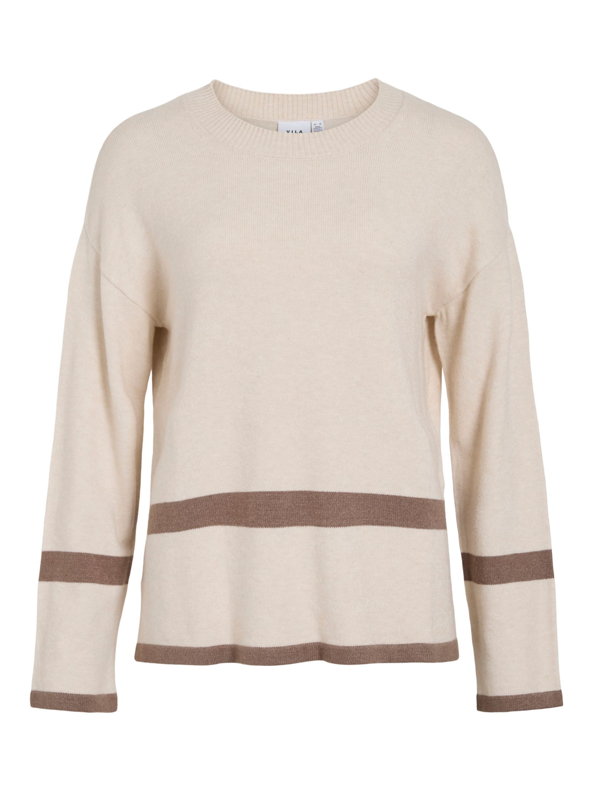 VILA - Jersey talla grande 'VIRil' en marrón: frente