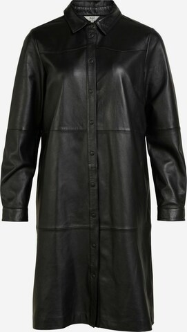 Robe-chemise OBJECT en noir : devant