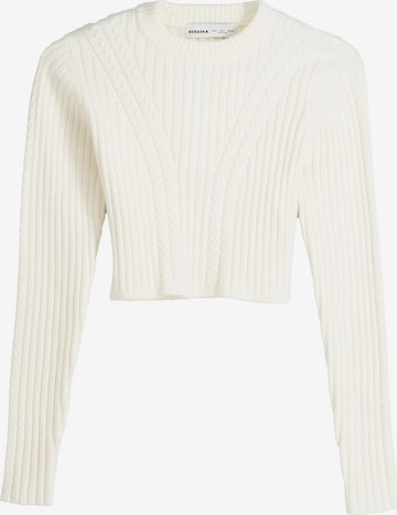 Bershka Sweater in Beige: front