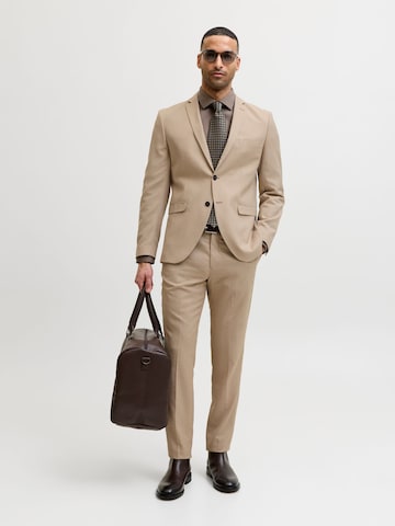 JACK & JONES Slimfit Παντελόνι με τσάκιση 'JPRSolaris' σε μπεζ: μπροστά