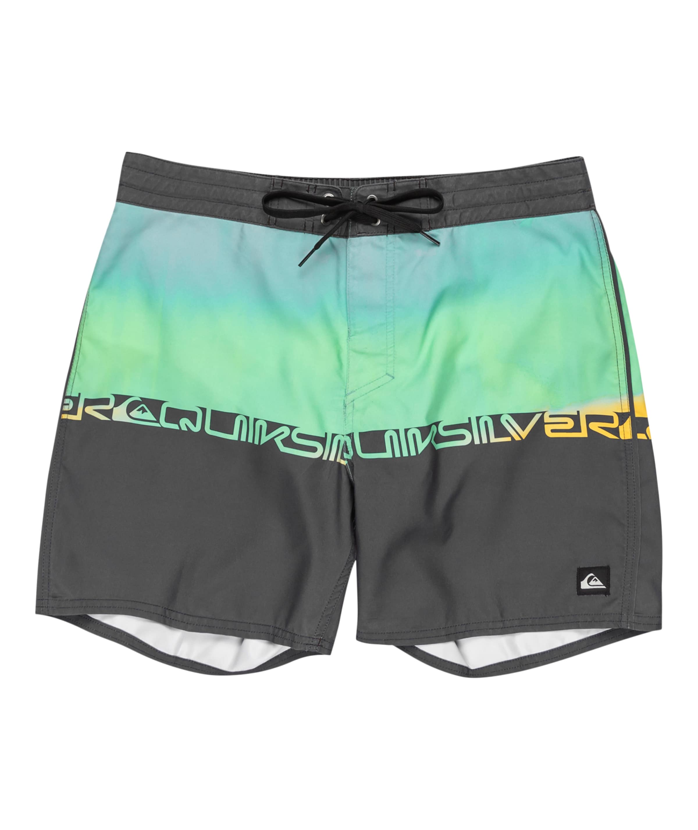 QUIKSILVER Badeshorts in marine / türkis / neongelb, Produktansicht