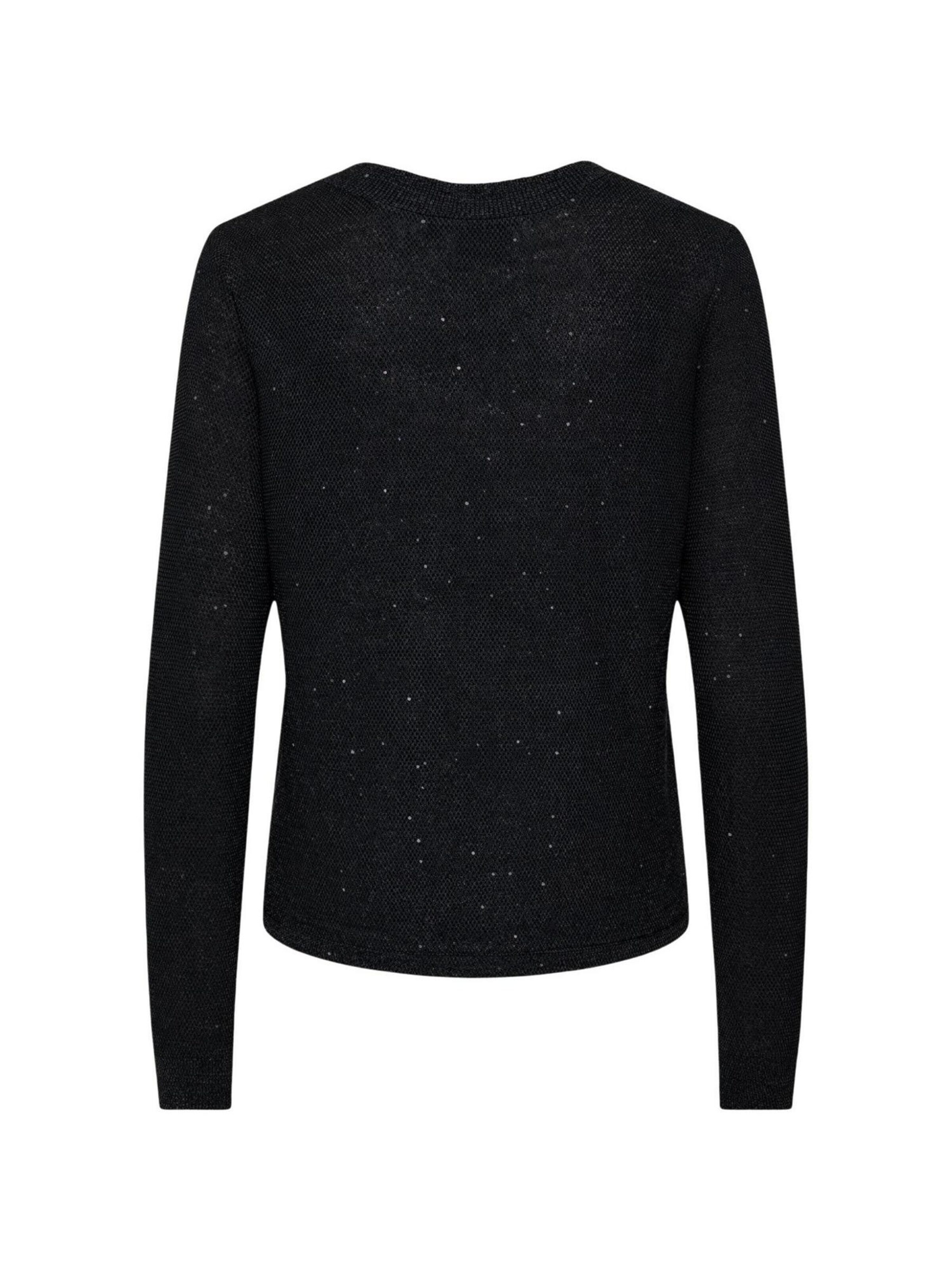 Pullover 'JDYMIA L/S V-NECK SEQUIN PULLOVER KNT 15379783' di JDY in nero