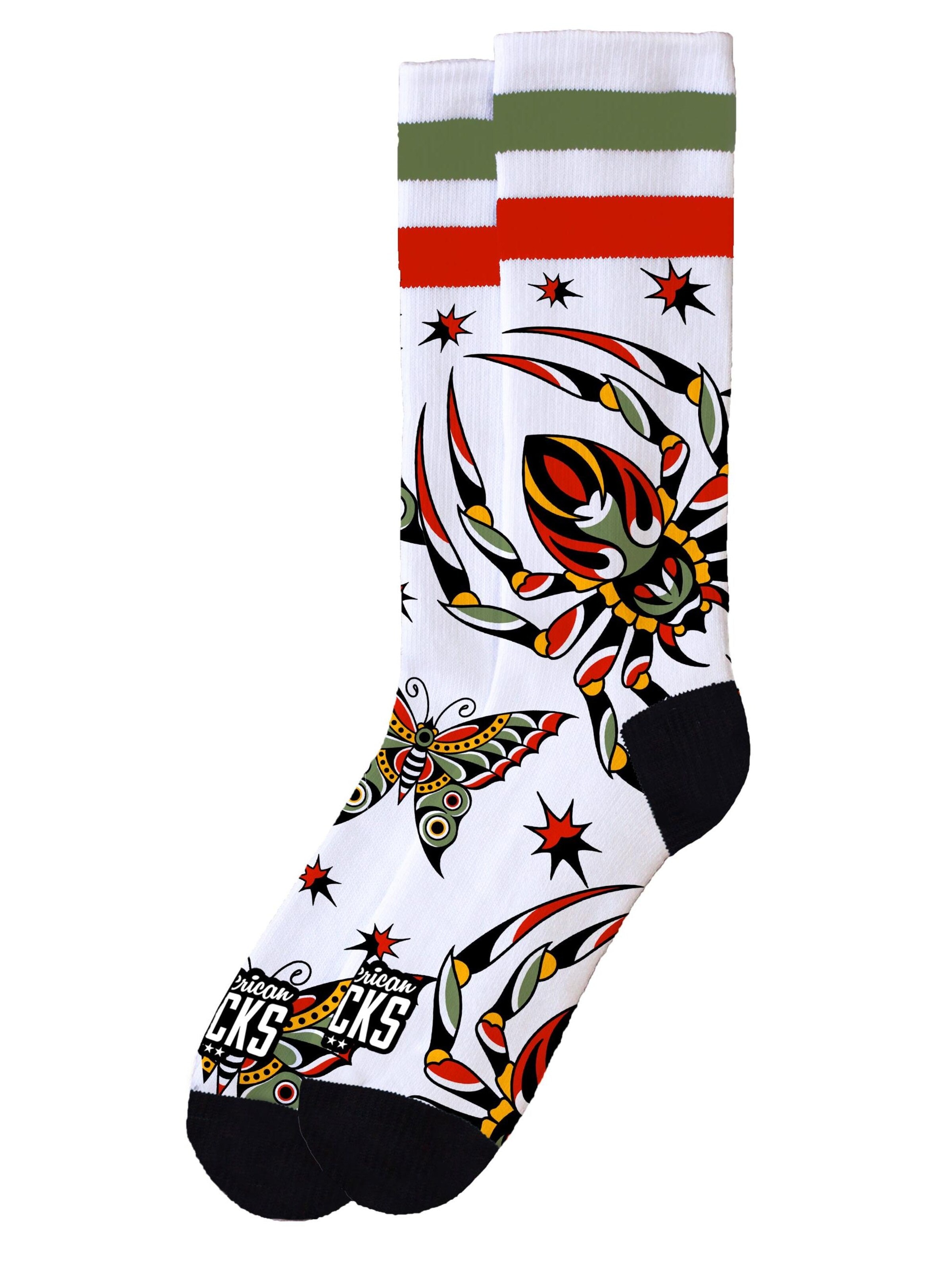 American Socks Socken 'Venom'‌‌‌‌‌‌ in Weiß: Vorderseite