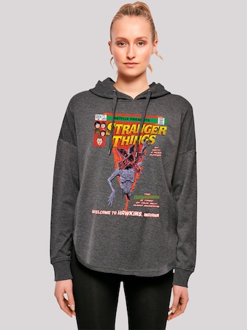 F4NT4STIC Sweater 'Stranger Things  Netflix TV Series' in Grey: front