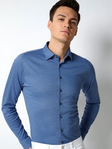 DESOTO Slim Fit Hemd 'Modern Kent'‌‌‌‌‌‌‌‌ in Blau: Vorderseite