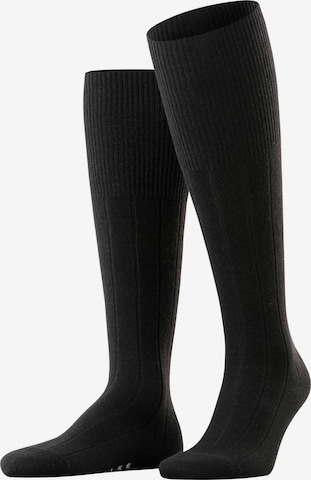FALKE Kniestrümpfe 'Lhasa Rib' in Schwarz: Vorderseite