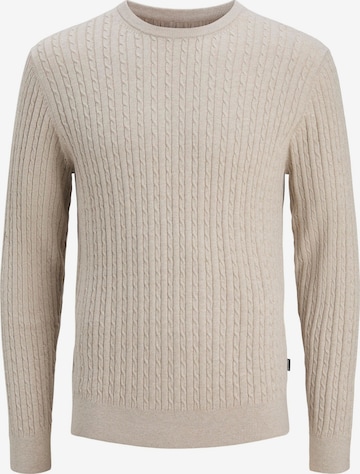 JACK & JONES Свитер 'JJEEMIL' в Бежевый: спереди