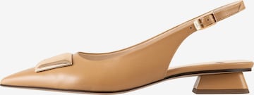 Högl Ballet Flats with Strap 'Jenny' in Brown: front