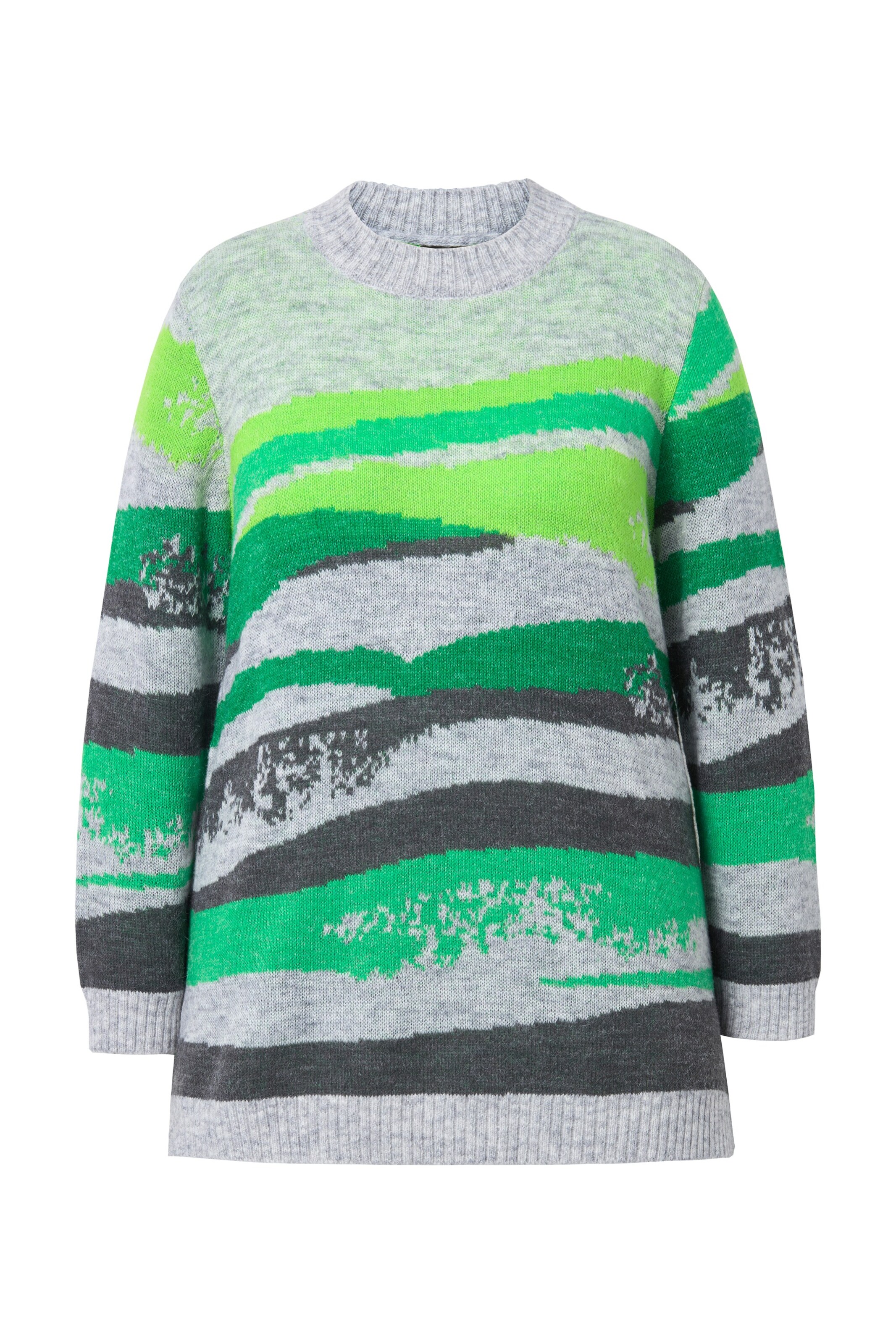 Ulla Popken Pulover | siva barva: sprednja stran