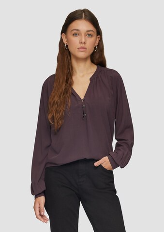 QS Blouse in Lila: voorkant