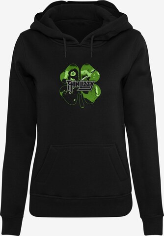 Sweat-shirt 'Thin Lizzy - Shamrock Infil' Merchcode en noir : devant