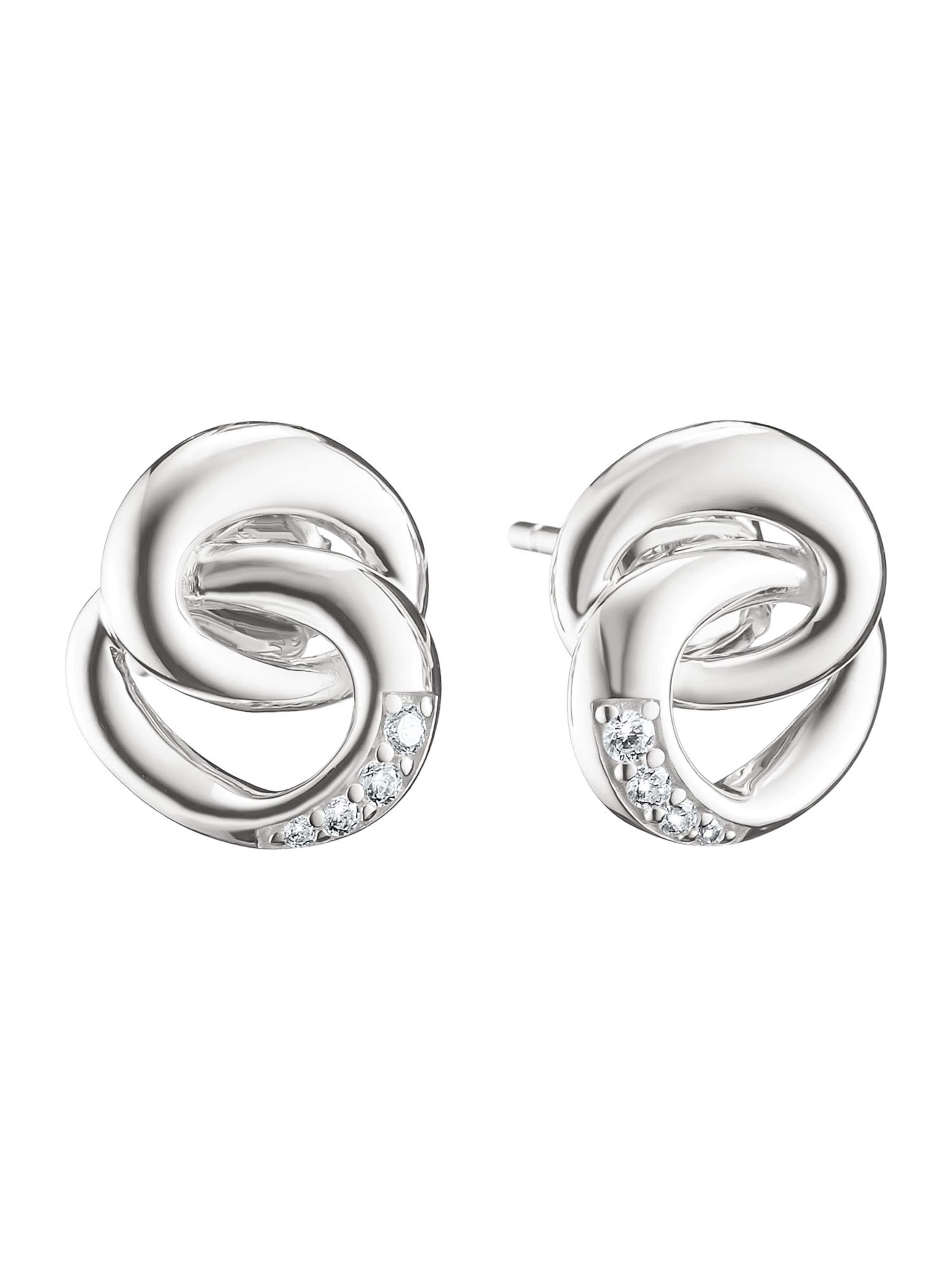 Thomas Sabo Ohrstecker Together mit weißem Zirkonia in Silber: Vorderseite