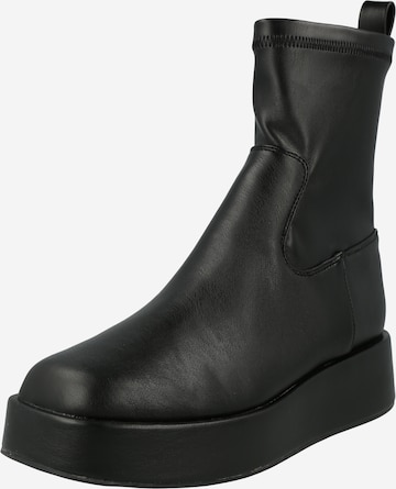 Public Desire Ankle Boots 'NOT OKAY' in Black: front
