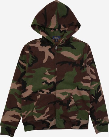 Polo Ralph Lauren Zip-Up Hoodie in Green: front