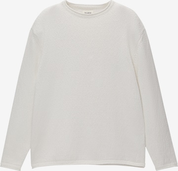 Pull&Bear Trui in Wit: voorkant