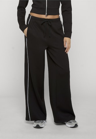 Urban Classics Wide Leg Hose in Schwarz: Vorderseite